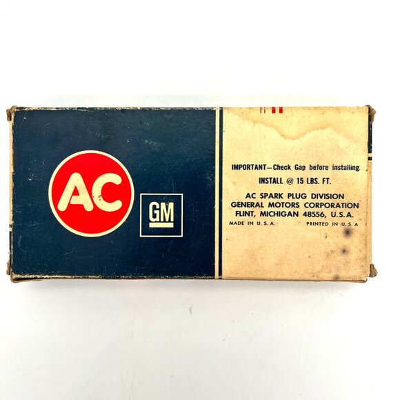 (EMPTY BOX) AC GM Fire Ring II Spark Plugs 44TS - 5613191 (NO PLUGS) - Picture 2 of 12